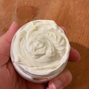 HEMP Mango Goat Milk lotion Lavender essential oil moisturizing fragrant cream travel size 2 or 8 oz whipped body butter image 1