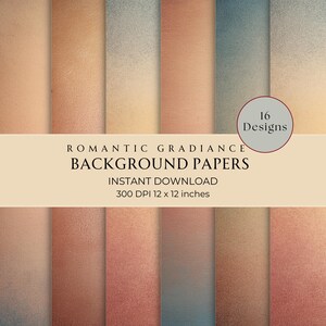 Rust, Yellow, Teal Ombre Digital Paper Pack, Soft Sunset Gradients Digital Backgrounds, Commerical Use Scrapbooking Papers, 2026