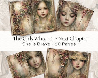 She Is Brave Junk Journal Kit, Girls Who Next Chapter, Printable Teen Journal Pages, Faith Courage Affirmations, Vol 3 C013, 2026