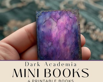 Dark Academia Minibok, Ephemera Junk Journal Kit Dark Academia Digital Nedladdning Bokälskare Viktoriansk Romanförfattare Bibliotek Författare