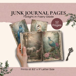 Woodland Animals Junk Journal Kit – Storybook Printable Paper Download | Vintage Cottagecore Digital Ephemera | Scrapbook Kit Printable