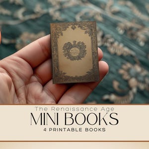 The Renaissance Age Theme Mini Book, Junk Journal Digital Paper, Craft Activity, Printable Ephemera, Collage Sheet 11 x 8.5