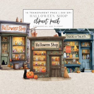 Halloween Clipart Bundle, Spooky Graphics Set, Printable Halloween Art, Digital Scrapbooking Elements, Instant Download