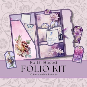 Folleto de Escrituras de Fe, Diario Cristiano, Imprimible, Efímeros, Regalos para Él o Ella, Tarjetas de Oración, Kit de Manualidades de Acuarela Descarga Digital