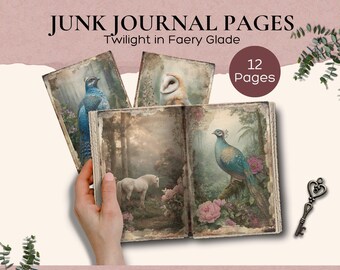Woodland Animals Junk Journal Kit – Storybook Printable Paper Download | Vintage Cottagecore Digital Ephemera | Scrapbook Kit Printable