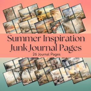 Vintage Sommer Meer Strand und Urlaub Junk Journal - Küsten entkommen Digital Kit - Perfekt für Scrapbooking