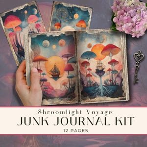 Papiers imprimables pour journal indésirable - inspiré de Never Never Land, forêt de champignons magiques et bateaux volants en téléchargement numérique