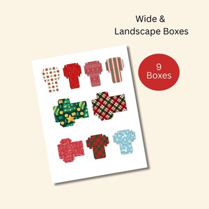 Miniature Dollhouse Christmas Boxes, Charming Festive Decor, Printable for Dollhouse Accessories, Holiday Miniatures for Dollhouses, 1:12 image 4