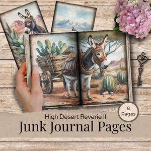 Donkey Junk Journal Kit | Farm Animal Printable Ephemera | Rustic Country Scrapbook Pages | Vintage Donkey Journal Set | Digital Download