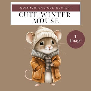 Clipart automne souris - jolies souris aquarelle PNG avec licence commerciale pour créations en papier et projets de bricolage