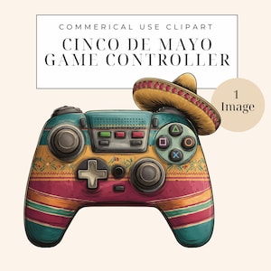 Clipart di controller di gioco - PNG di alta qualità - Download digitale - Creazione di biglietti, tecniche miste, carta digitale, clipart di gioco, giocatore