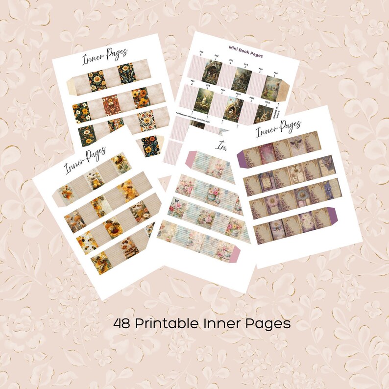 12 Minibook Set Bundle With Bookcase | DIY Printable Mini Journals ...