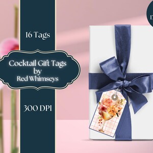 Levendige digitale cadeaukaartjes met cocktailthema – perfect voor feestartikelen, verjaardagen, vrijgezellenfeesten, direct downloaden, afdrukbare ontwerpen