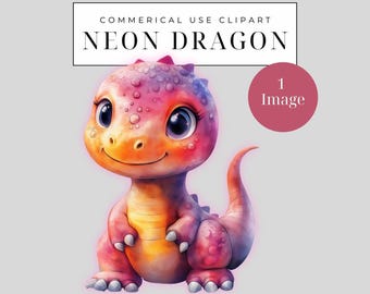 Baby Neon Dragon Single Image Clipart, Dinosaur Clipart PNG | Dino Clipart | Dinosaurs, Dinosaur Clip Art | Dinosaur
