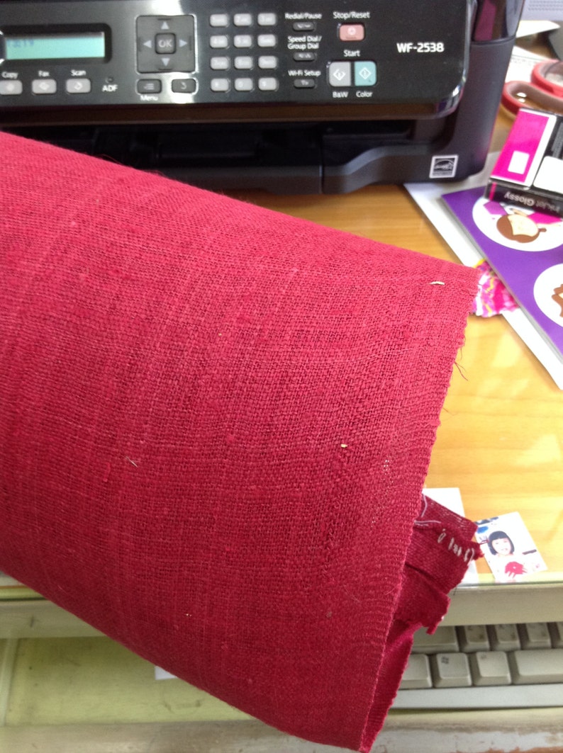 Hemp Fabric 5 Meters Roll Red