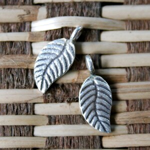 Silver Leaf charm