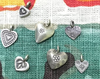 Handmade silver charm (Heart)