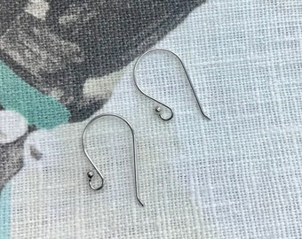 Handmade silver earwires with balls