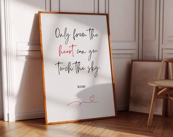 Rumi quote digital print, Inspirational quote, Wall art, Printable decor, Motivational quote