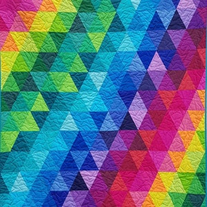 Motif de courtepointe en mosaïque arc-en-ciel