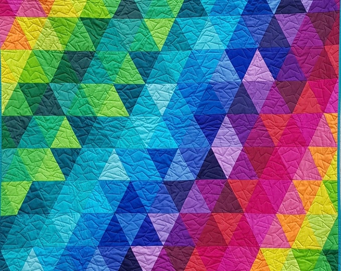 Rainbow Jelly Roll Quilt Pattern- Easy - Etsy Canada