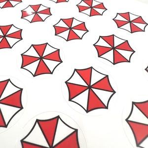 2 x Umbrella Logo Vinyl Stickers/decals - Resident Evil
