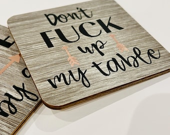 Rude / Antisocial Coaster Set - Funny Gift