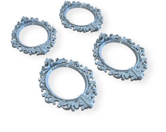 Miniature Ornate Picture Frames for dollhouse or crafts.