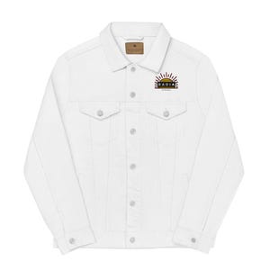White Premium Denim Jacket w/ pockets and buttons - Radia Apparel