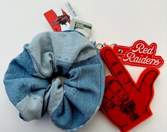 Denim Pocket Scrunchie