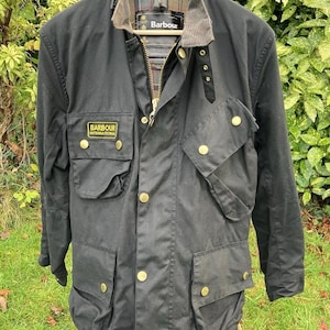 Barbour International A7 Jacket Mens, Black (Size C36)
