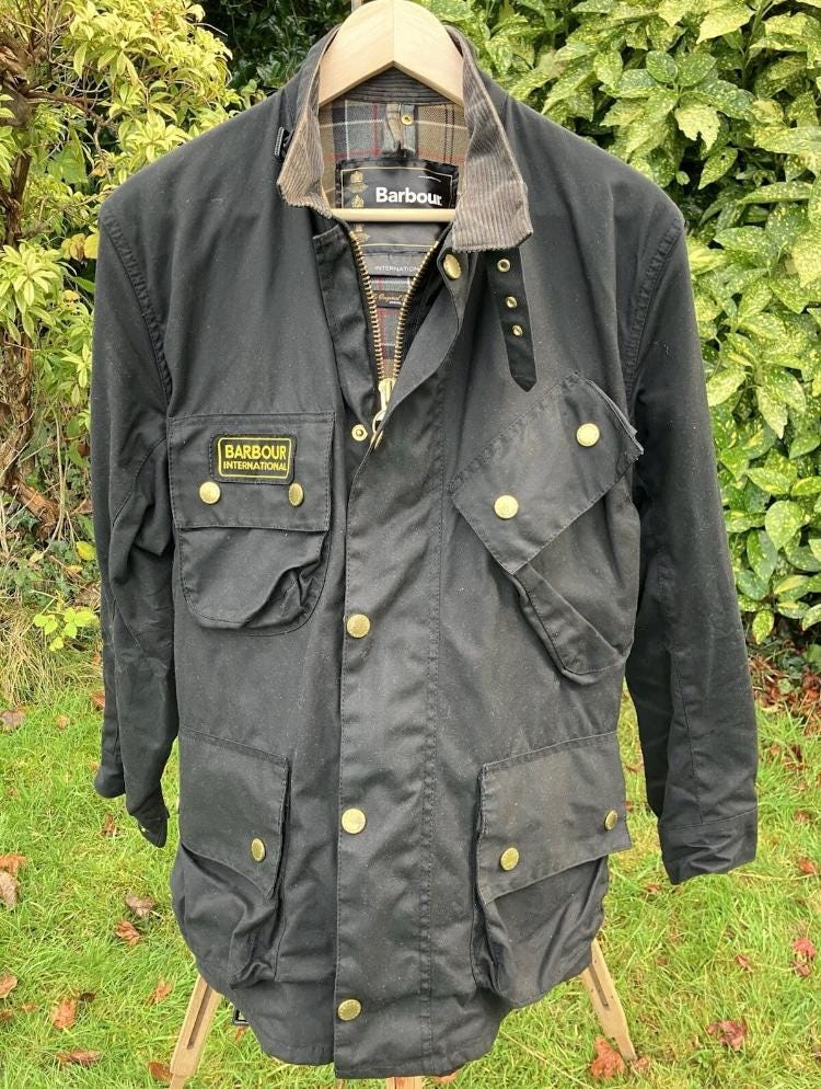 Barbour International A7 Jacket Mens, Black (size C36) - Etsy