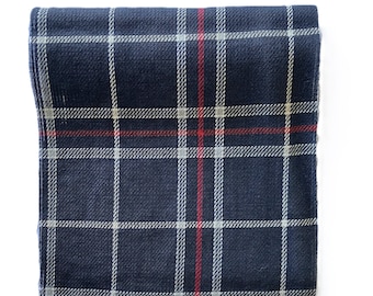 Tartan Repair Material (Barbour Navy/Red Pattern) 12 X 25cm
