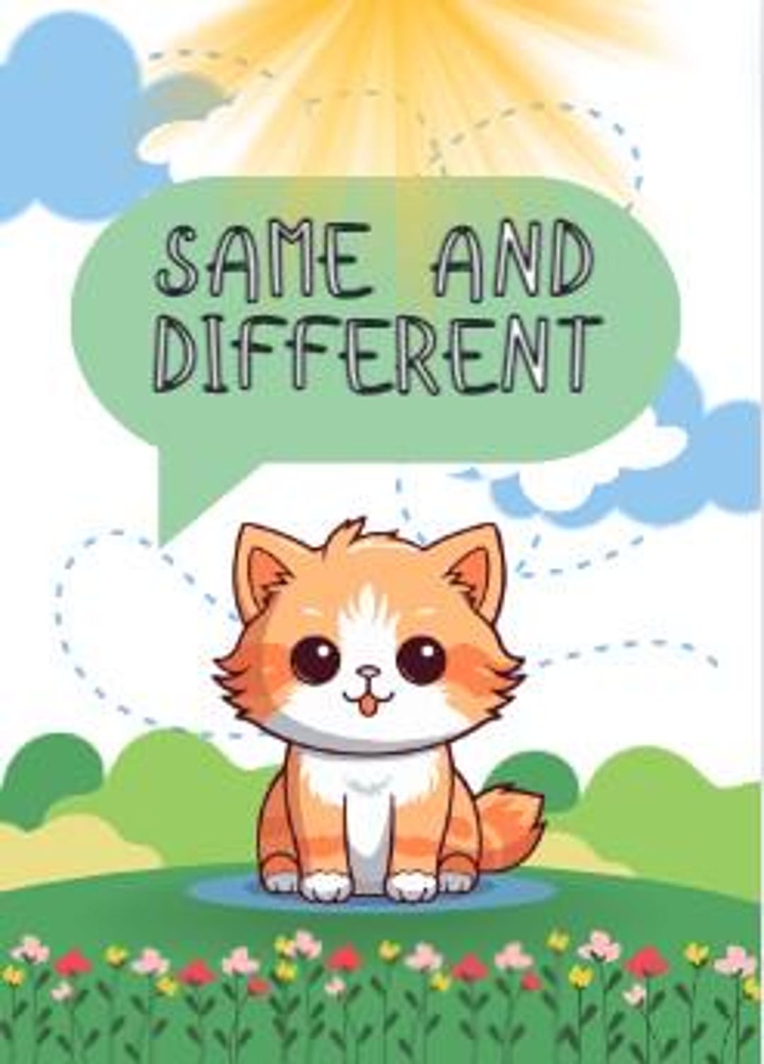 Kitty Playful Same and Different Activity Book Printable Worksheet - Etsy