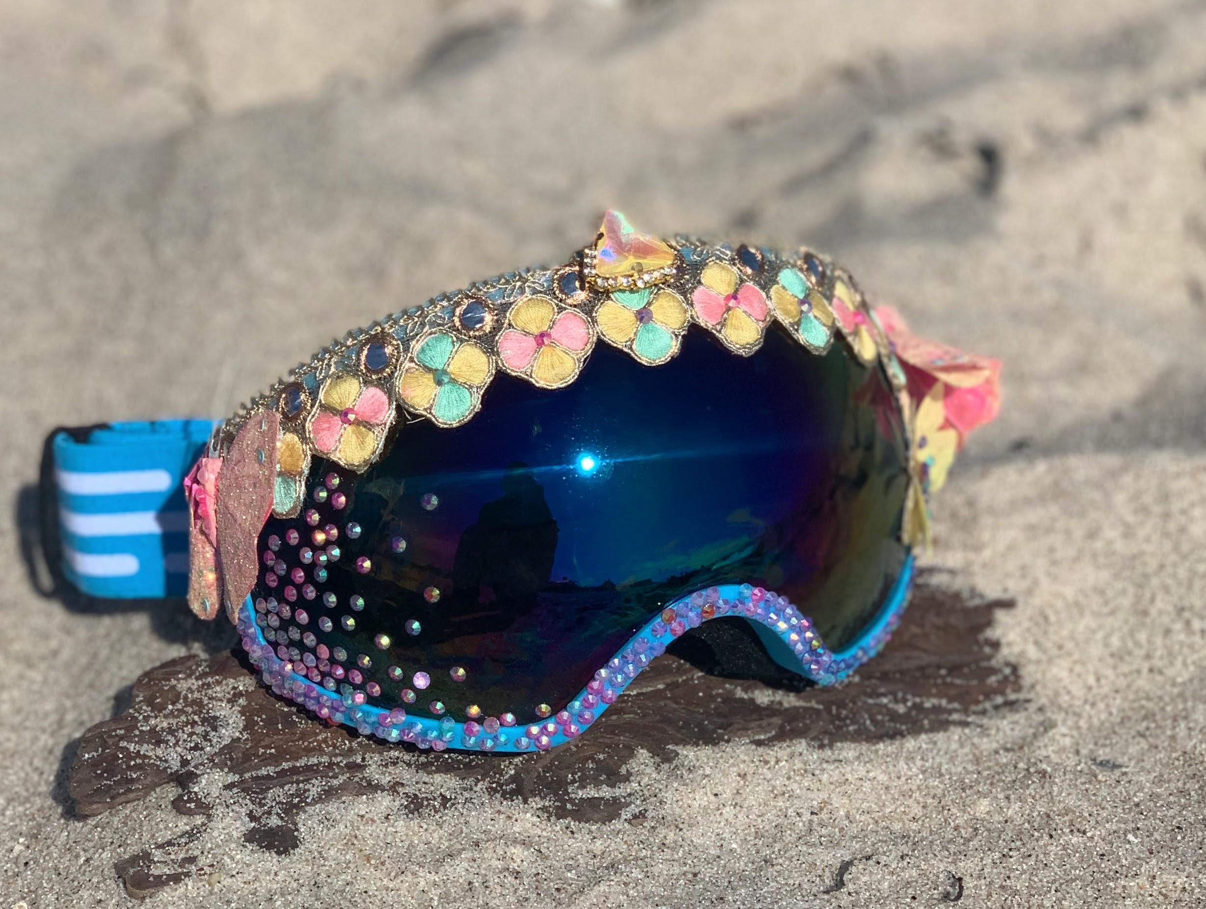 Pink lens goggles rave festival burning man desert Still buzzing from the magic of Burning Man ✨ This couple  main image 4