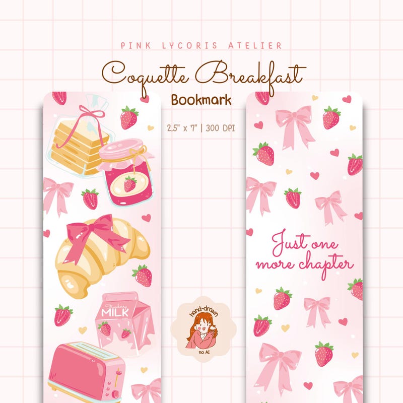 Strawberry Milk Bookmark - Etsy