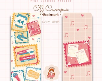 Off Campus Bookmark, Stamps Hockey Romance, Fake Dating Trope, College Romance Gift, Bookish Aesthetic, Sport Romance Reader Booktok