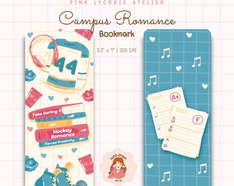Campus Romance Bookmark, Hockey Romance, Fake Dating Trope, College Romance Gift, Bookish Aesthetic, Sport Romance Reader Booktok