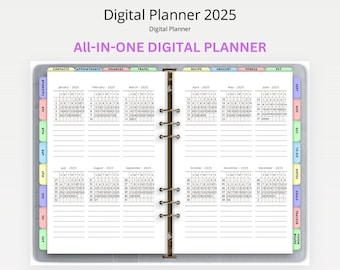 Digital Planner, Goodnotes Planner, Notability Planner, iPad Planner, Undated Planner, Digital Planner 2025