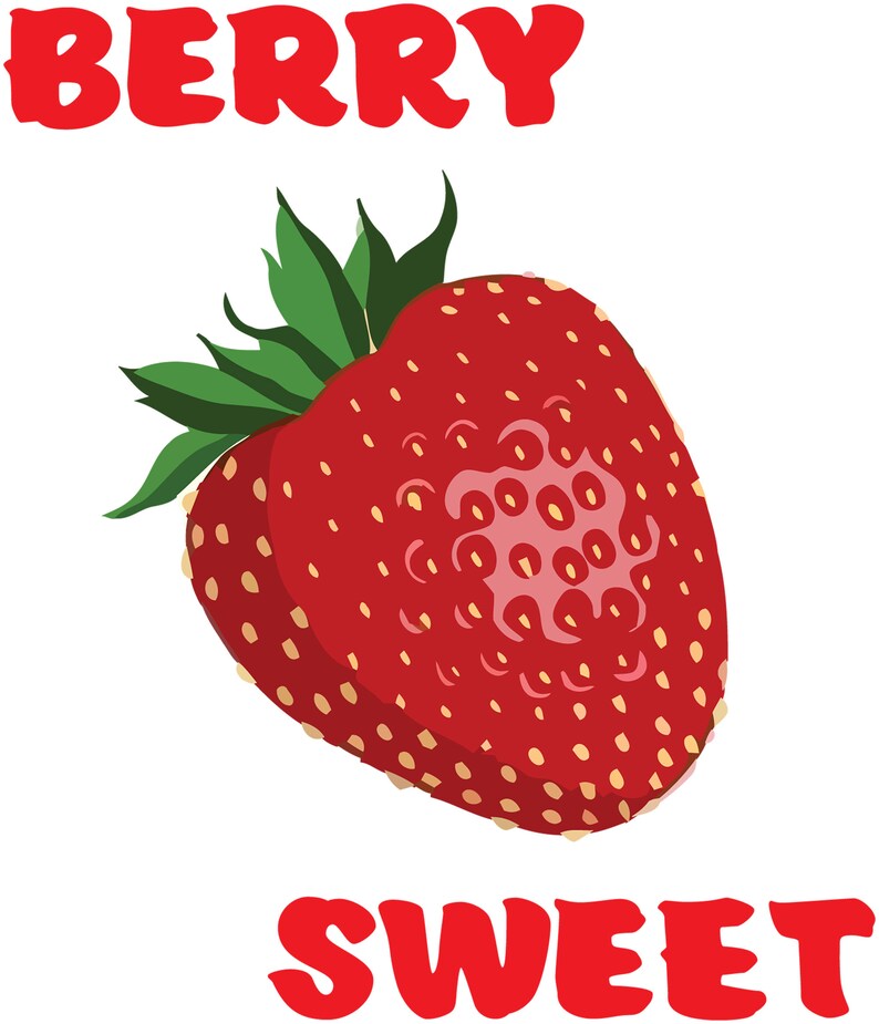 Download Berry Sweet Strawberry SVG JPG Image File for Cricut Iron ...