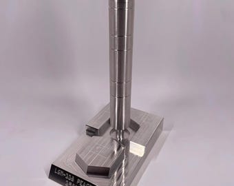 CNC Machined Aluminum Miniature Peacekeeper Missile LGM-118 ICBM + Silo 1:134
