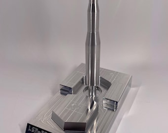 CNC Machined Aluminum Miniature Minuteman l Missile LGM-30B ICBM + Silo Model 1:134 Scale