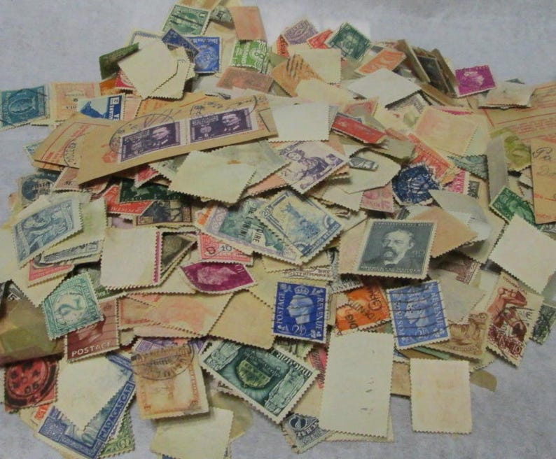 Big Lot of Vintage Postage Stamps Paper Ephemera - Etsy