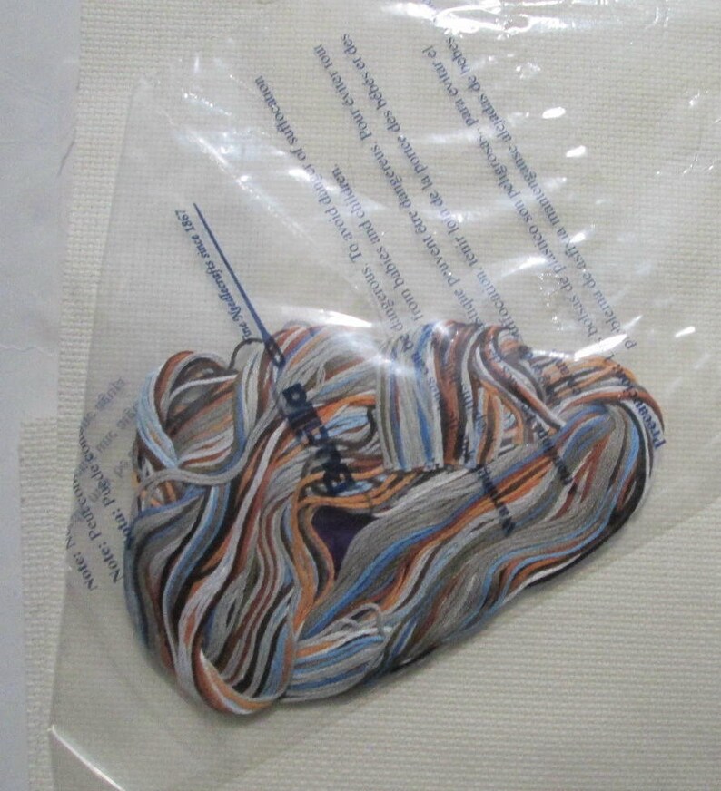 Vintage Bucilla Counted Cross Stitch Mad Blue Bird 2000