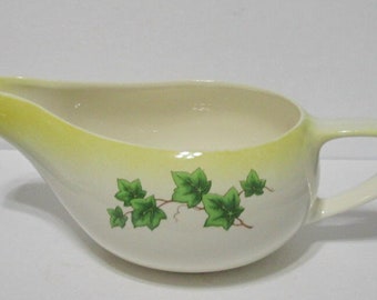 Vintage Paden City Pottery Ivy with Yellow Trim Gravy Boat
