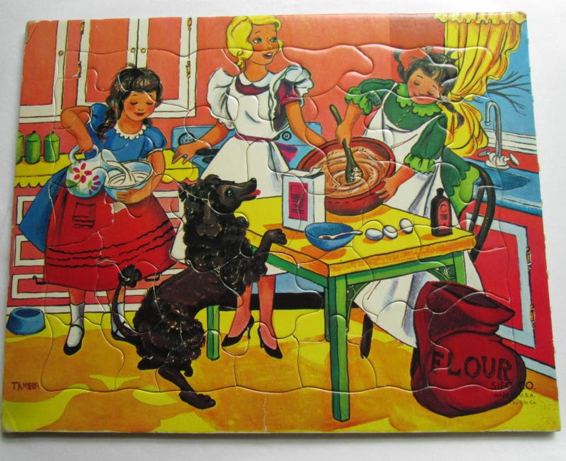 3 Vintage SIFO Board Puzzles 1961 Kitsch Art Tamera Etsy