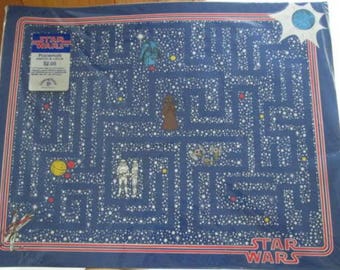 NOS Vintage Star Wars Maze Placemats Package of 8 NIP 1977