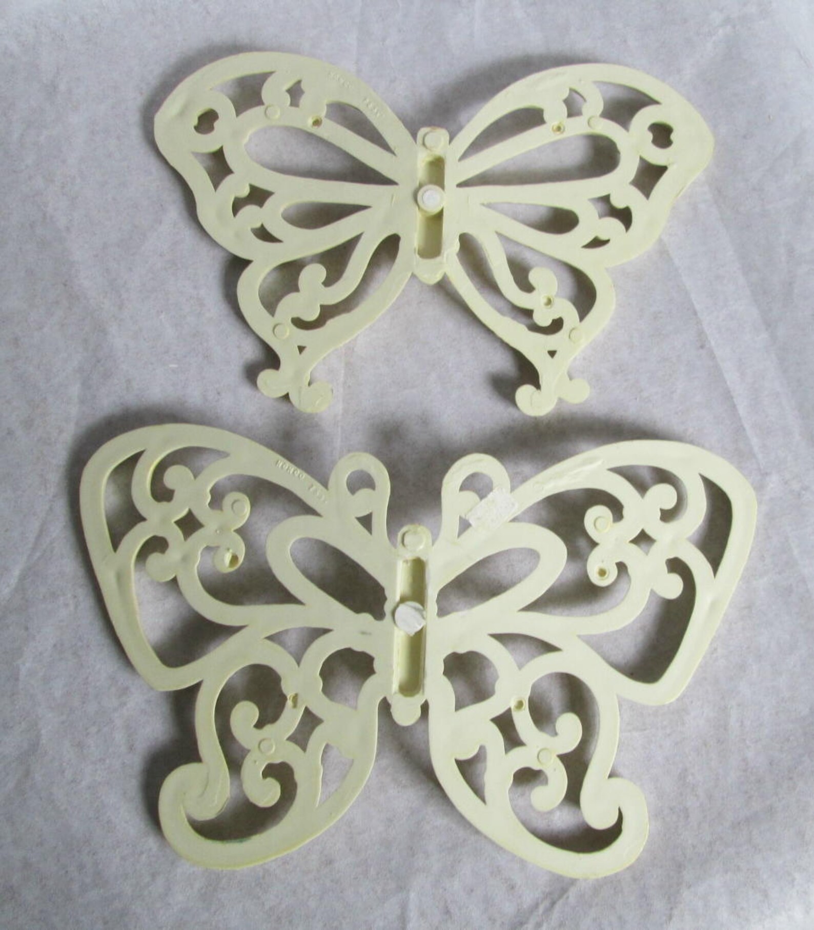 Vintage Wall Decor Rattan Butterfly Pair Butterflies Set of 2 Etsy UK
