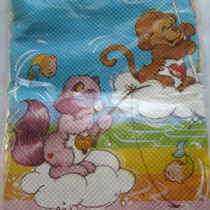 Vintage Care Bears Cousins Paper Tablecloth Tablecover