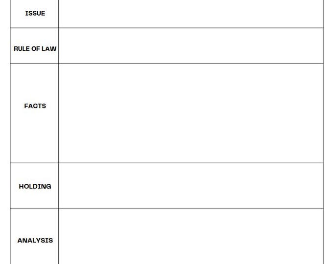Case Brief Template - Etsy Canada